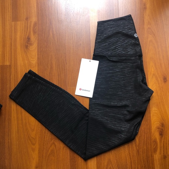 Lululemon Align Pant II 25" Stride Emboss Black - Picture 3 of 6